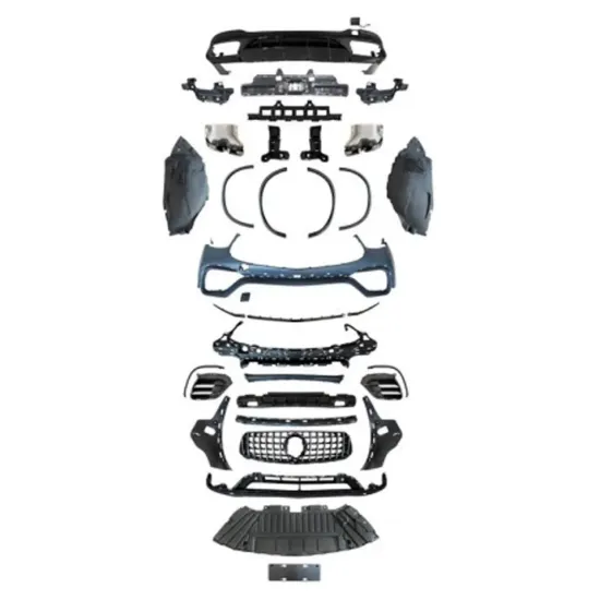 GLC63 AMG Style Front Rear Bumper Diffuser Kit for BENZ X253 C253 GLC AMG Line 2020-2022