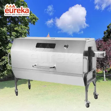 Commercial Rotisserie Bbq Grill Automatic Chicken Rotary Bbq Grill Machine Stainless Steel Charcoal Grill