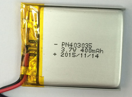 Batería de polímero de iones de litio 400mAh para grabadoras (LP3X3T4)