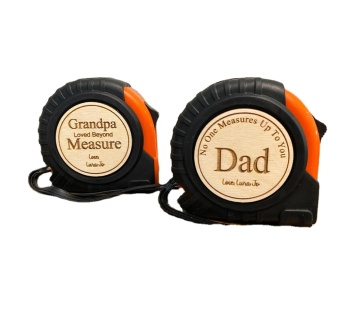 Unique Father's Day Gifts: Creative Tape Art Featuring 'Term Woods' and 'NO One Measures Up' for Boyfriend or Dad