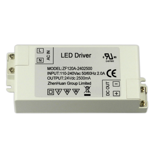 60W 24V 2.5A hvit LED -lysdrivertransformator