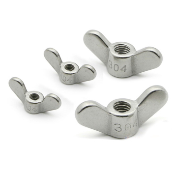High-Quality Industrial Components: DIN 315 Wing Nuts with M3 Metric Thread, Passivated Stainless Steel Fasteners for Water Treatment Applications