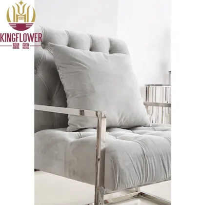 Stainless Steel Frame Hotel Sectional Sofa Beds