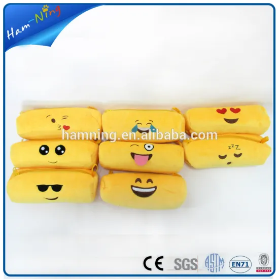 22cm*8cm wholesale whatsapp emoji plush pencil case