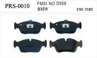 Semi-metallic motorcycle brake pad for BMW