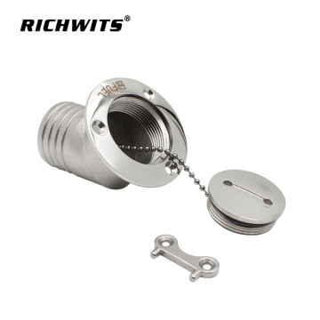 316/304 satinless steel 45 degree deck fillerwith key
