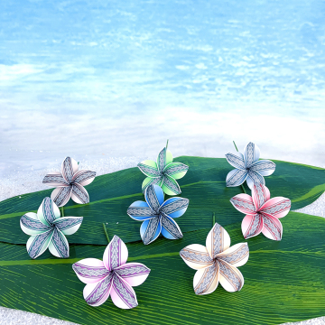 Hand-made Morocco Style Foam Plumeria Hair Pick