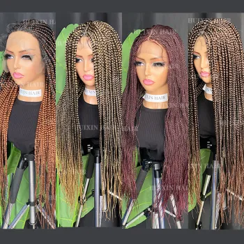 Wholesale High Temperature Matte Brown Lace Synthetic Hair in Multiple Colors - 350g