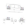 Toyota P 83192 N এর পিছনের ব্রেক প্যাড