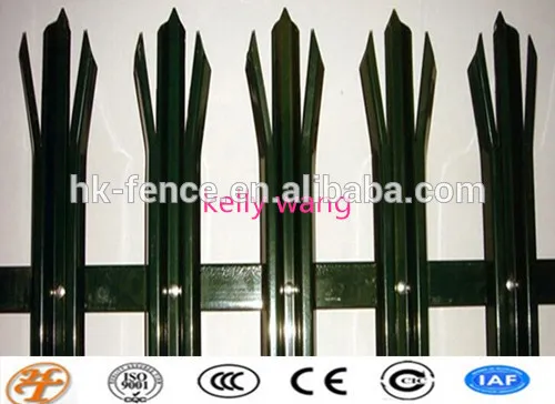 Haotian Euro steel D and W steel pale fence factory