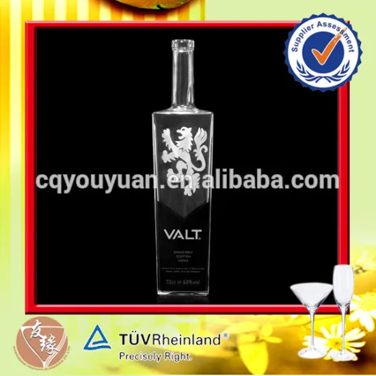 Cheap extra flint glass vodka bottle sizes prices