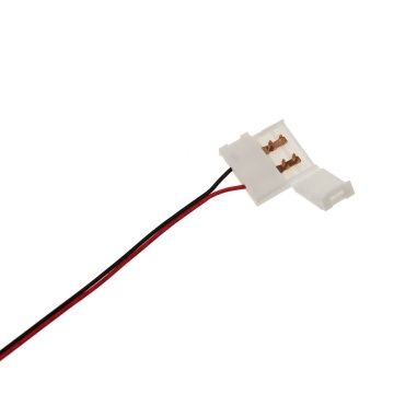 28mm 2Pin Flat Cable Quick Connector - Solderless LED Strip Connector with Wire