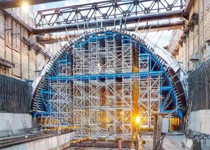 Carro de túnel de vía alta para construcción de hormigón