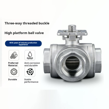 T-shaped three-way threaded ball valves