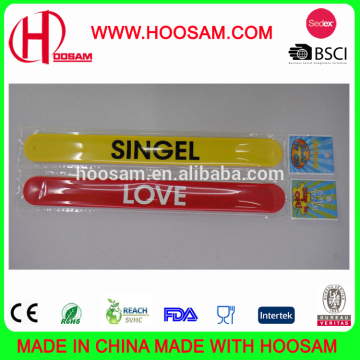 bulk custom long silicone ruler slap bracelets wholesale