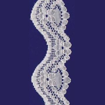 Knitted Lace Trim with 1.9cm Width, Available in Different Colors, Suitable for Feminine Clothing