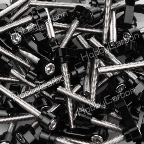 M3 black thumb screw wing nut