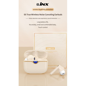 Linx Wireless Enc Noise Membatalkan Earbuds Fon telinga