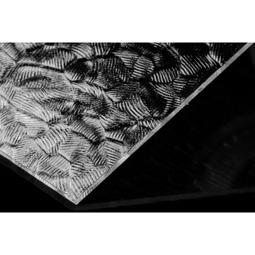 Transparent shell textured acrylic sheet