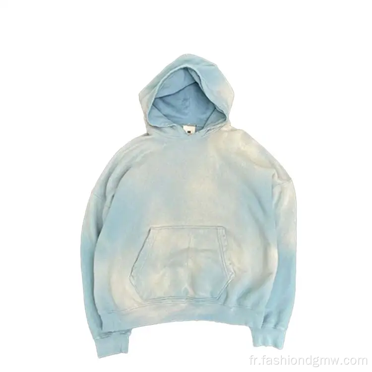 Hoodies en difficulté à lavage d'acide vintage vierge personnalisé