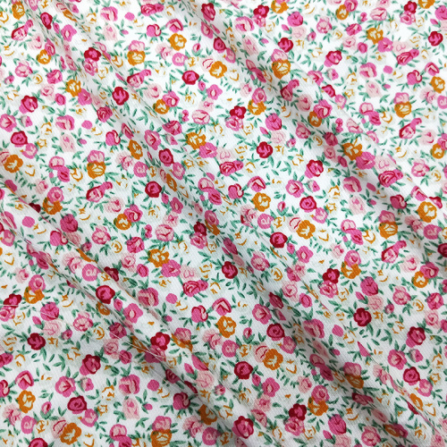 Bens prontos pequenos tecidos de sarja floral estampado