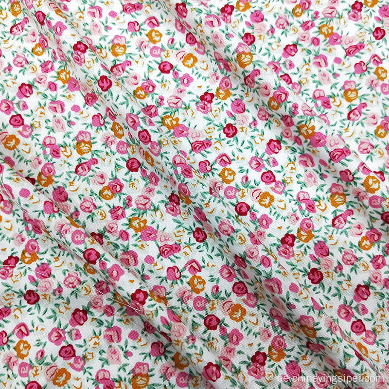 Fabrikbereite Waren kleine florale süße Designs Baumwolldruck gedruckter Twill Stoff