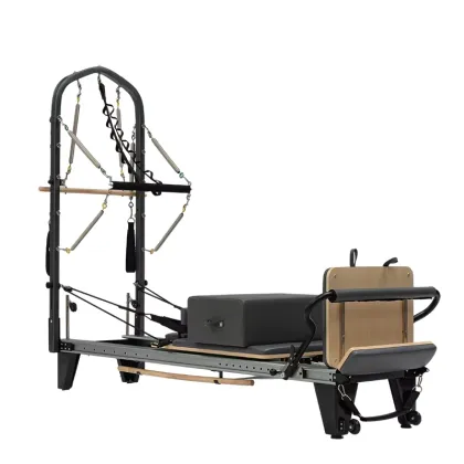 Adjustable Aluminum Pilates Reformer with Tower and Sitting Track
