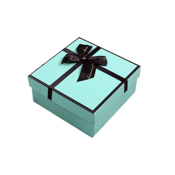 Custom Cyan Lip Stick Gift Box with Ribbon