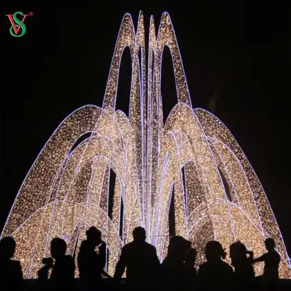 Large 3D Fountain Motif Light