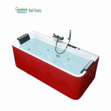 CE Power Adjustable Whirlpool 2-Person Waterfall Massage Bathtub
