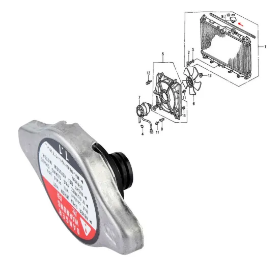 BAJUTU Direct Selling High-Quality Cooling Radiator Cap for Honda 19045-PAA-A01