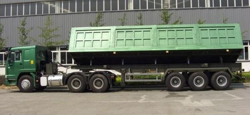 3 Axel sidovägg tipper semi dump trailer