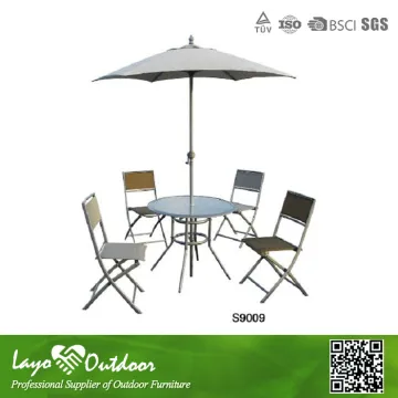 Contracted and Classics Outdoor Portable Umbrella Table and Chair Balcony