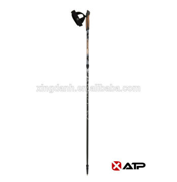 2 section 7075 inner rotating lock telescopic walking pole