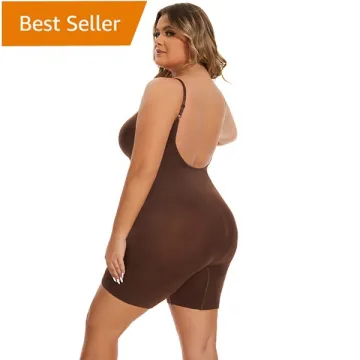 Women's Workout Backless Waist Trainer Jumpsuit - Slim Full Body Shapewear