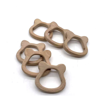 Custom Laser Engrave Baby Natural Beech Wood Teether