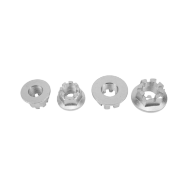 Шестигранная шлицевая гайка с торцевой поверхностью фланца