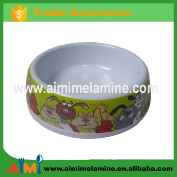 Cute carton design full printing melamine pet ware bowls