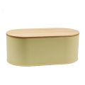 Bamboo or Wooden Cover Small Oval Bread Box