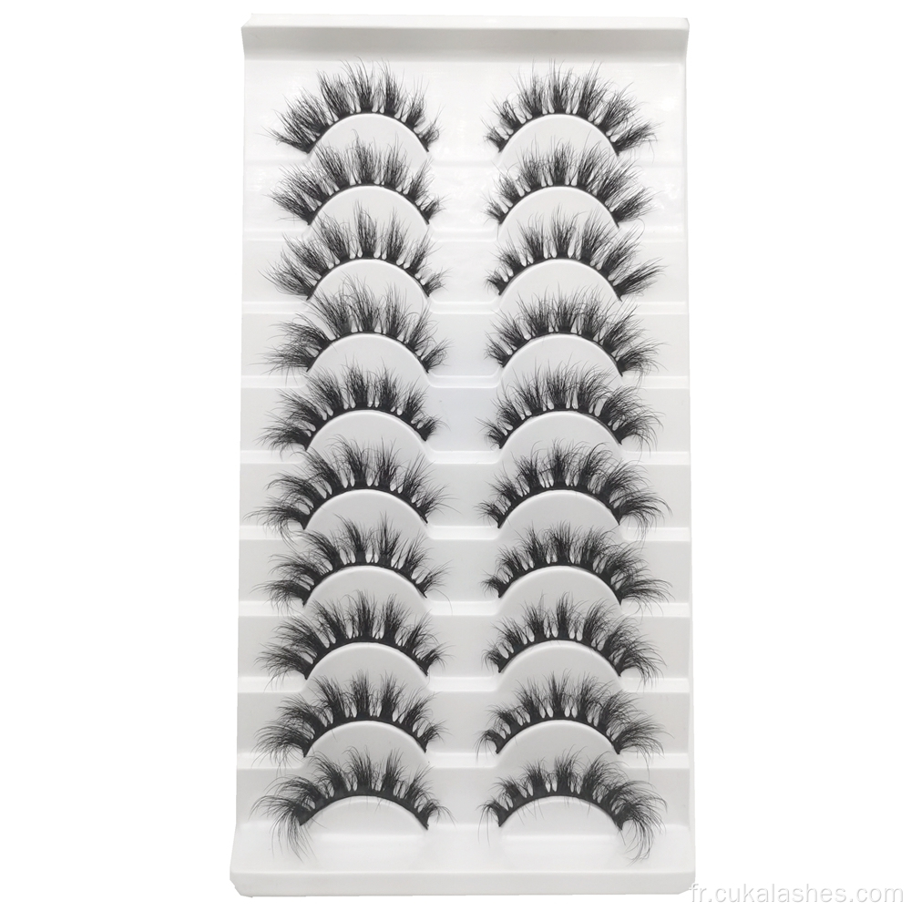 10 paires fausses cils de la bande naturelle faux cils