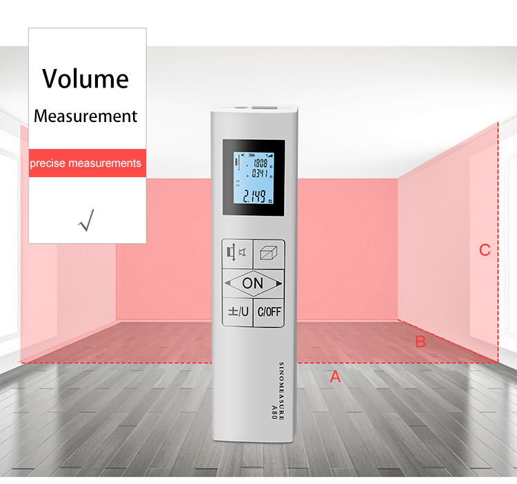 How to measure Bidirectional laser distance meter volum