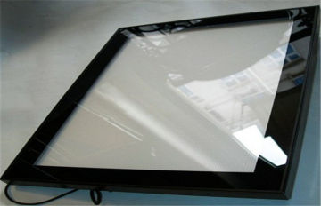 Black A5 Acrylic Crystal Double Sided Led Light Box , Led Showcase Display