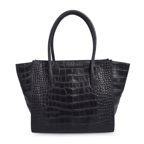 Crocodile Embossed Leather Women Top Handle Tote Handbags