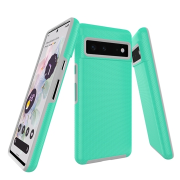 2-in-1 Metal Silver Keys Shockproof Phone Case for Google Pixel 7/6/5 Series