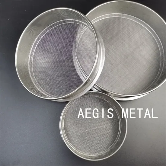 20um to 90um Sieve with 300mm/200mm Diameter for Lab Testing (Includes Lid and Bottom Pan)