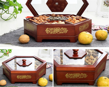 Chinese Style Antique Wooden Dried Fruit Box