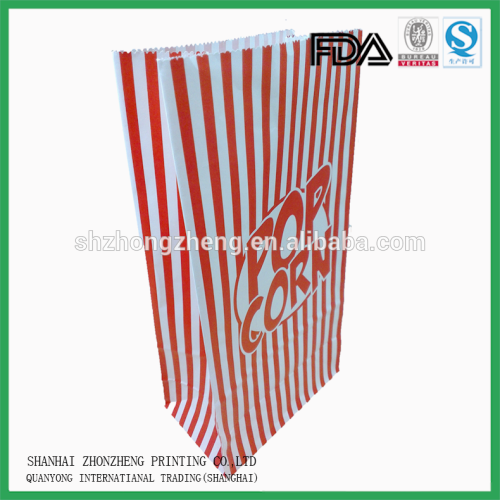 Factory custom printing popcorn paper bag popcorn bag packaging