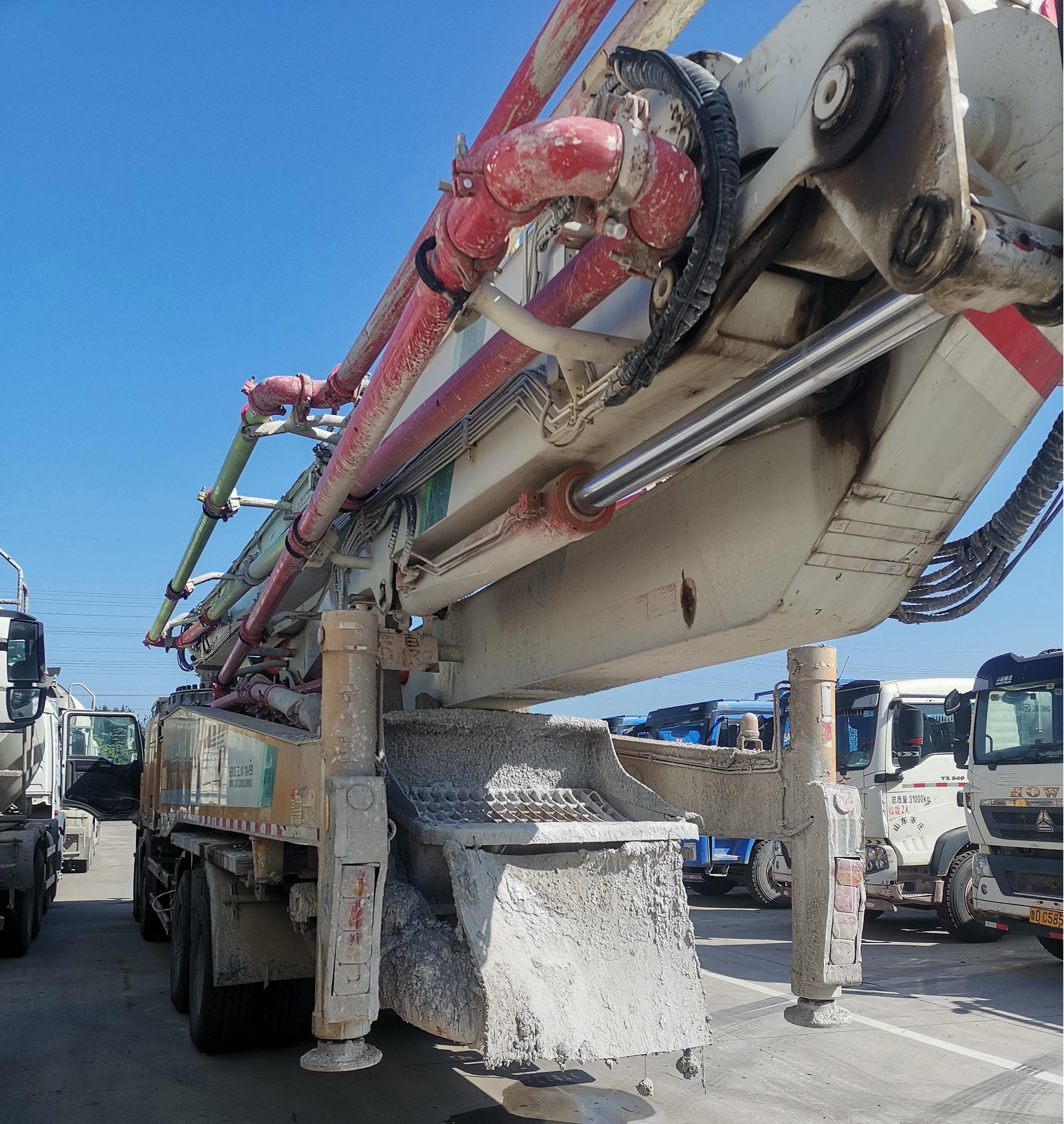 concrete truck and pump