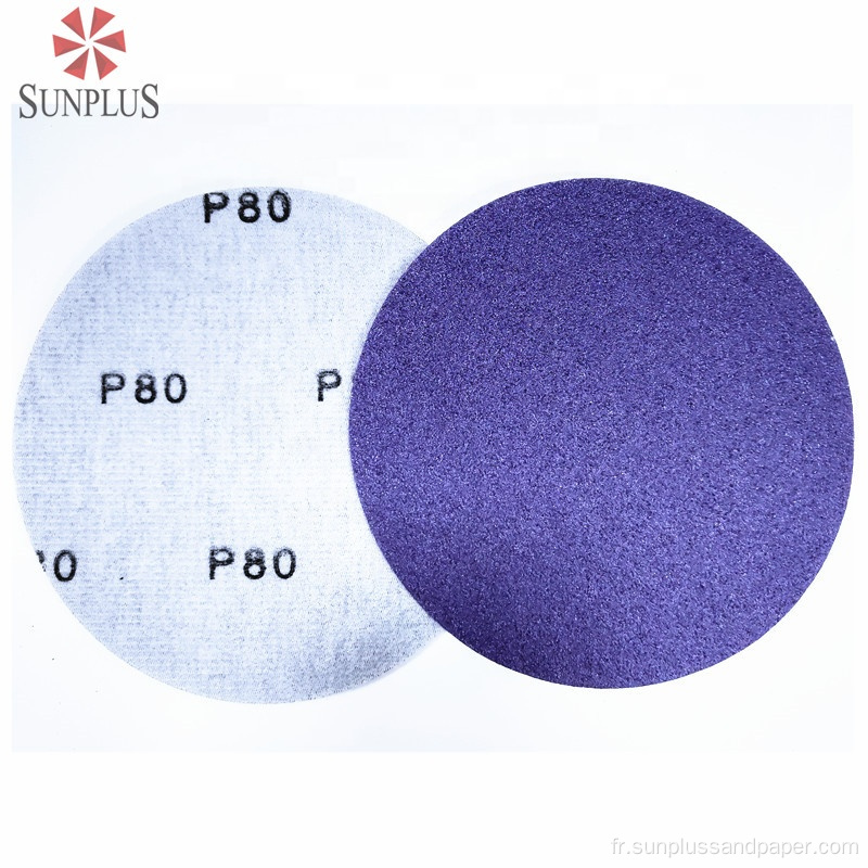 Abrasifs violets à alimentation directe 6 pouces papier de verre sec