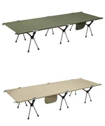 Oem Multifuncional Ultralight Aluminium Alloy Adjustable Height Single Folding Outdoor Portable Camping Bed Cot For Nap